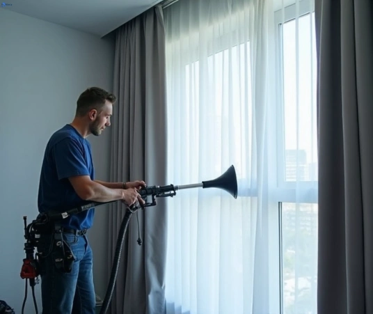 Professional commercial curtain cleaning process equipment Matty Curtain Cleaning oxley-park-nsw