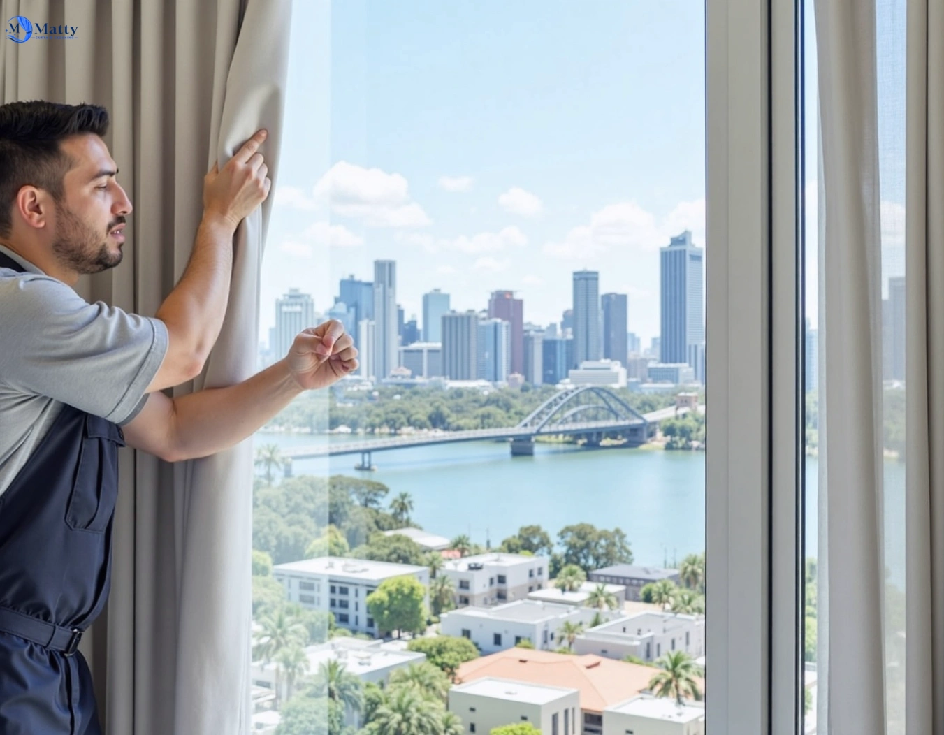 Professional curtain steam cleaning service oxley-park-nsw QLD by Matty Curtain Cleaning