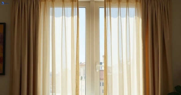 Dull dusty drapes in oxley-park-nsw before professional cleaning